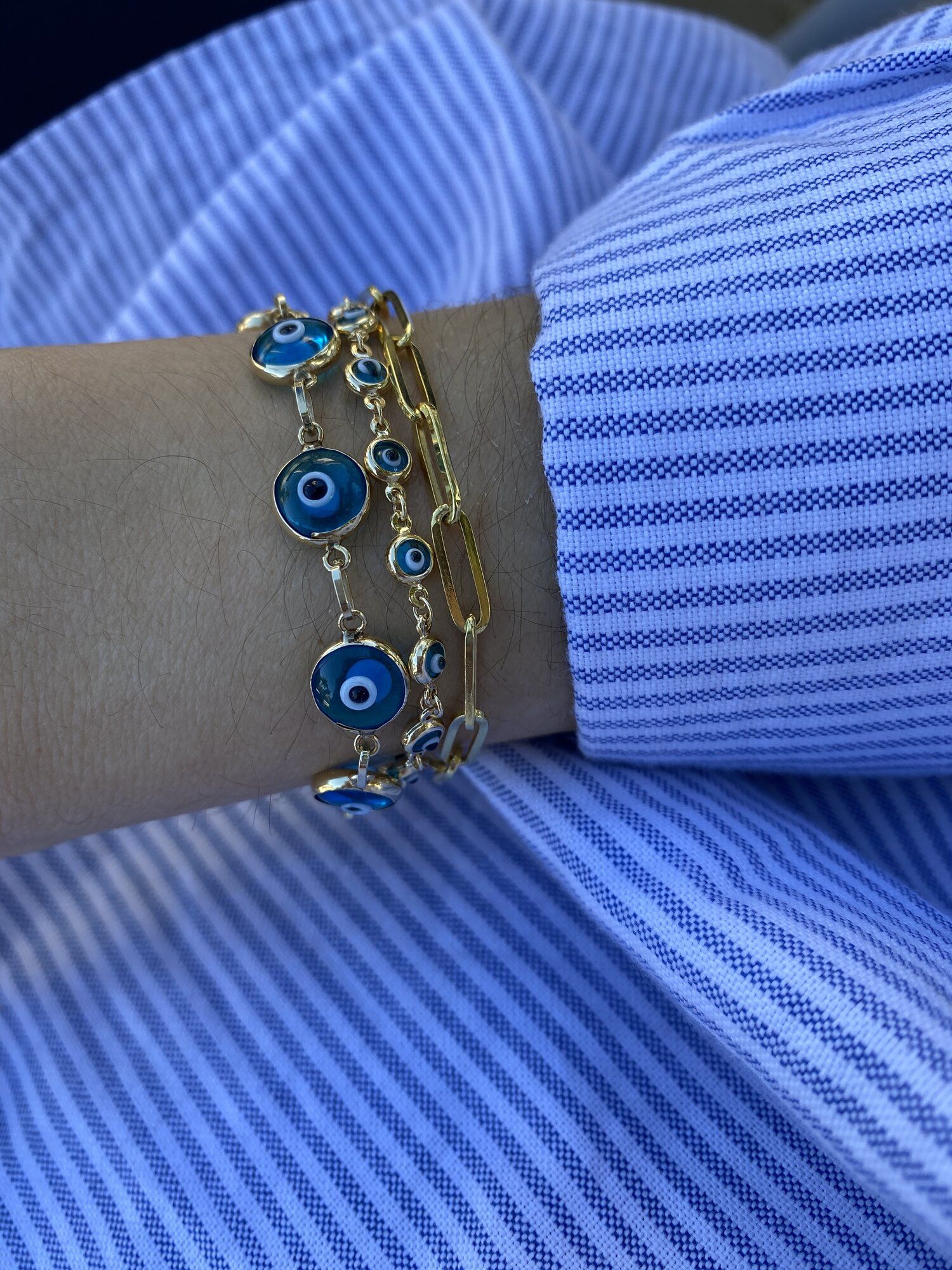 Dope Jewelry, Evil Eye Jewelry, Girly Jewelry, Evil Eye Bracelet, Dream Jewelry, Jewelry Inspo, Pretty Jewellery, Dainty Jewelry, My Jewellery
