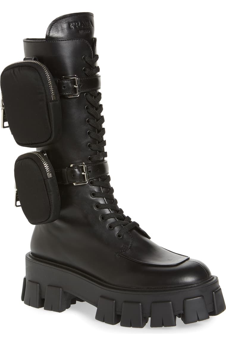 prada boots with pouch dupe