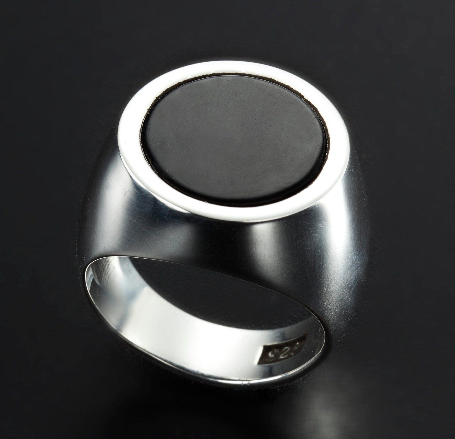 Antique Black Stone Ring Black Stone Ring Gothic Jewelry Jewelry