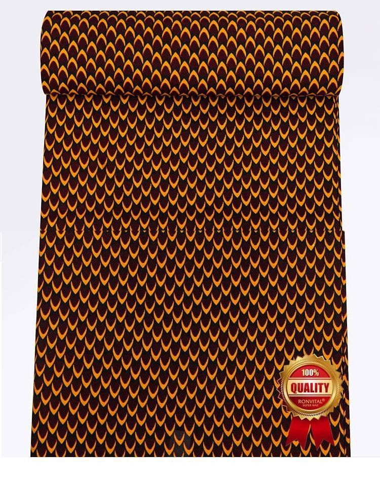 2yds Lovely yellow//black 100/% Cotton African Ankara EXCELLENCE quali NEW DESIGN