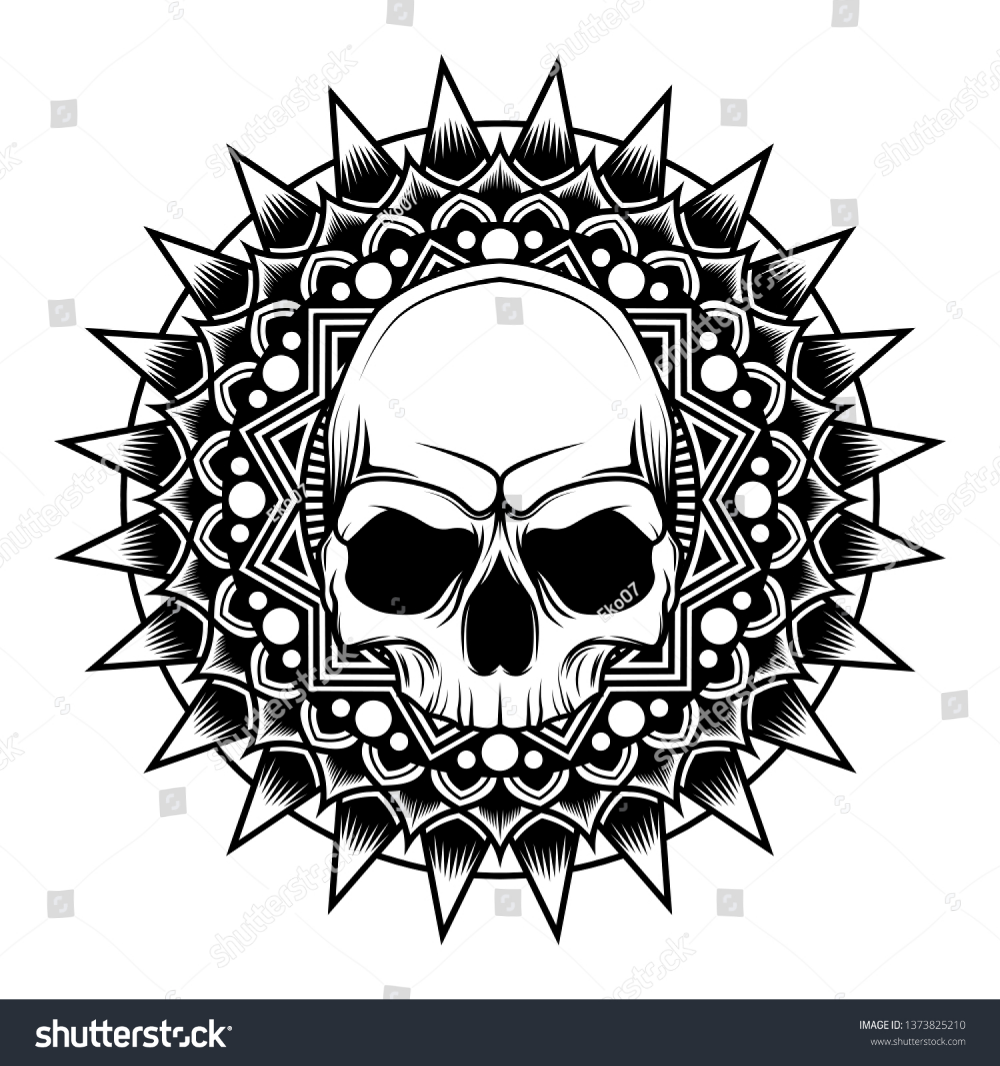 Download Mandala Skull Vector Illustration Art Design Stock Vector ...