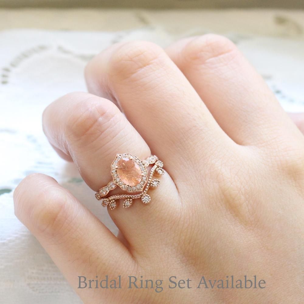Wedding Ring Settings Simple Round Diamond Ring Bridal Rings Scalloped Pave Band Ring Custom Gemstone Rings Everyday Real Gold Rings