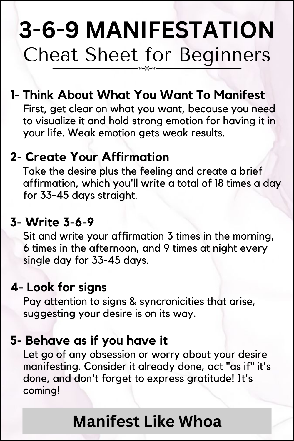 3-6-9 Manifestation Cheat Sheet for Beginners | Law of Attraction Tips