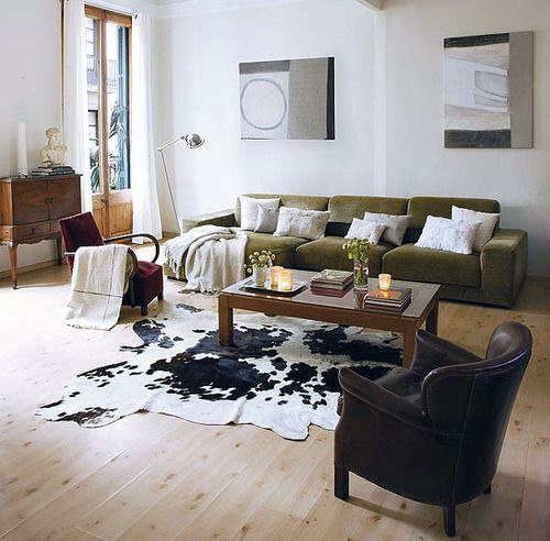 Decorating With Cow Hide Cowhide Rug Living Room Rugs In Living Room Elegant Living Room Design