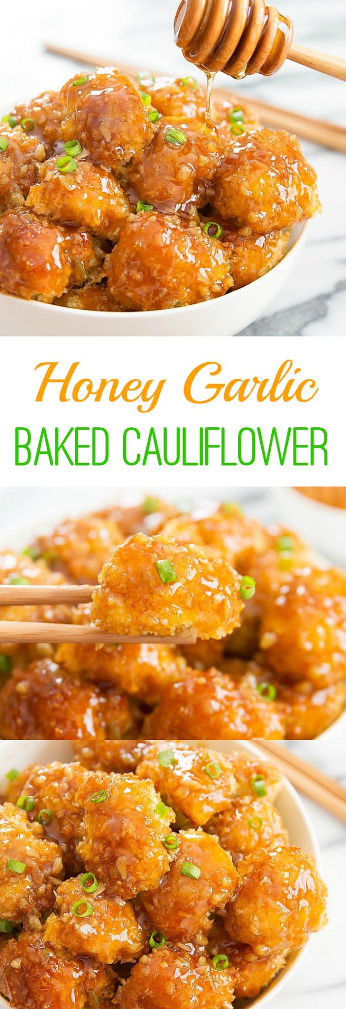 Honey Garlic Baked Cauliflower