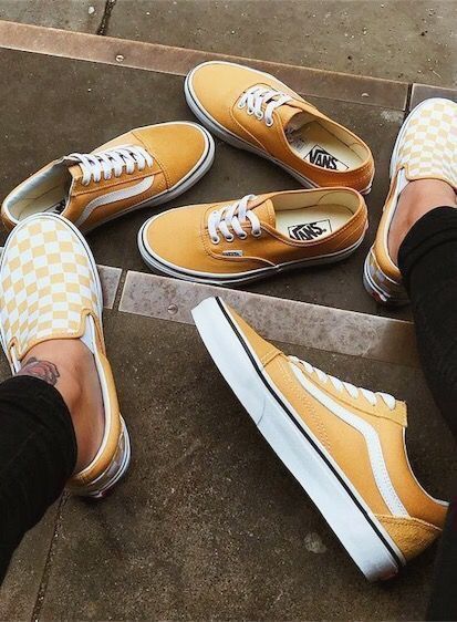girls yellow vans