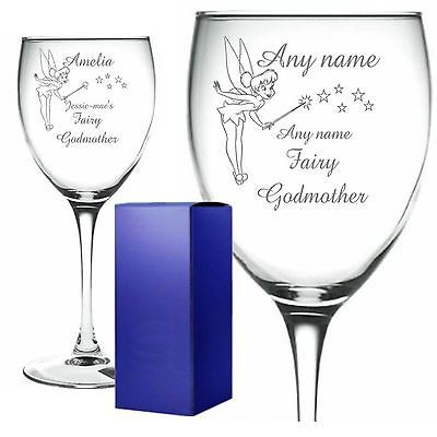 Personalised Disney Tinkerbell Wine Glass Gift Handmade /& Free Name Engraving