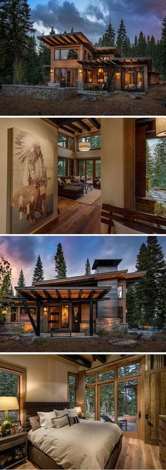 Modern Mountain Retreat Is Ideal Place to Unwind #vaultedceilingdecor