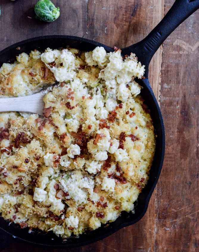 brussel sprouts and bacon mac and cheese