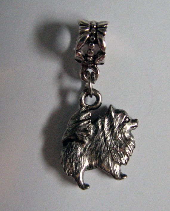 Pomeranian Dog Pom .925 Sterling Silver European Dangle Bead Charm Pomeranian Dog Pom .925 Sterling Silver European Dangle Bead Charm