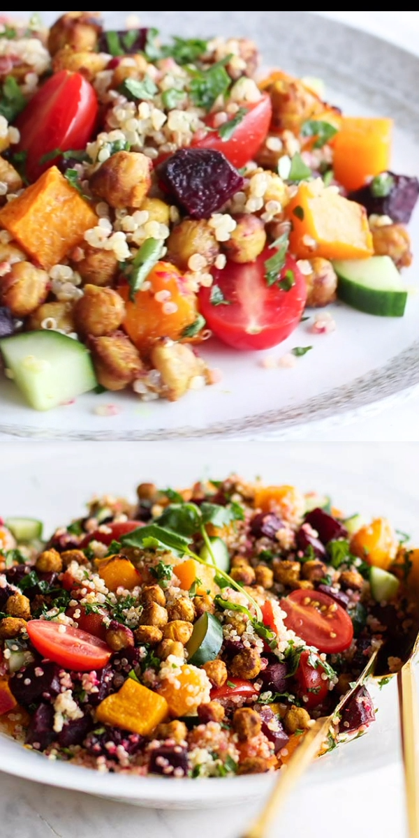 Roasted Broccoli Quinoa Salad - Tiffanie Roasted Broccoli Quinoa Salad - Tiffanie