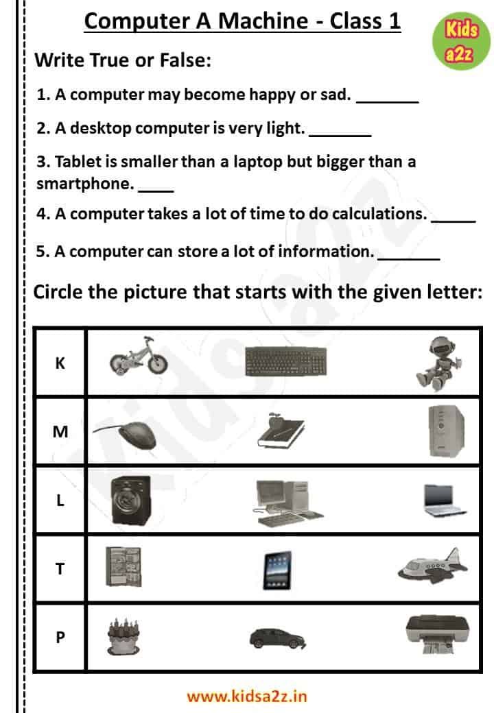 Computer a machine worksheet for class 1 free pdf Artofit Computer a machine worksheet for class 1 free pdf Artofit