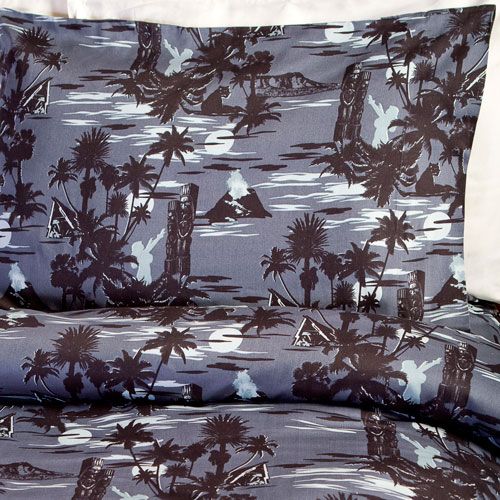 Blue Hawaiian Print Sheet Sets Tropical Beach Bedding By Sin In