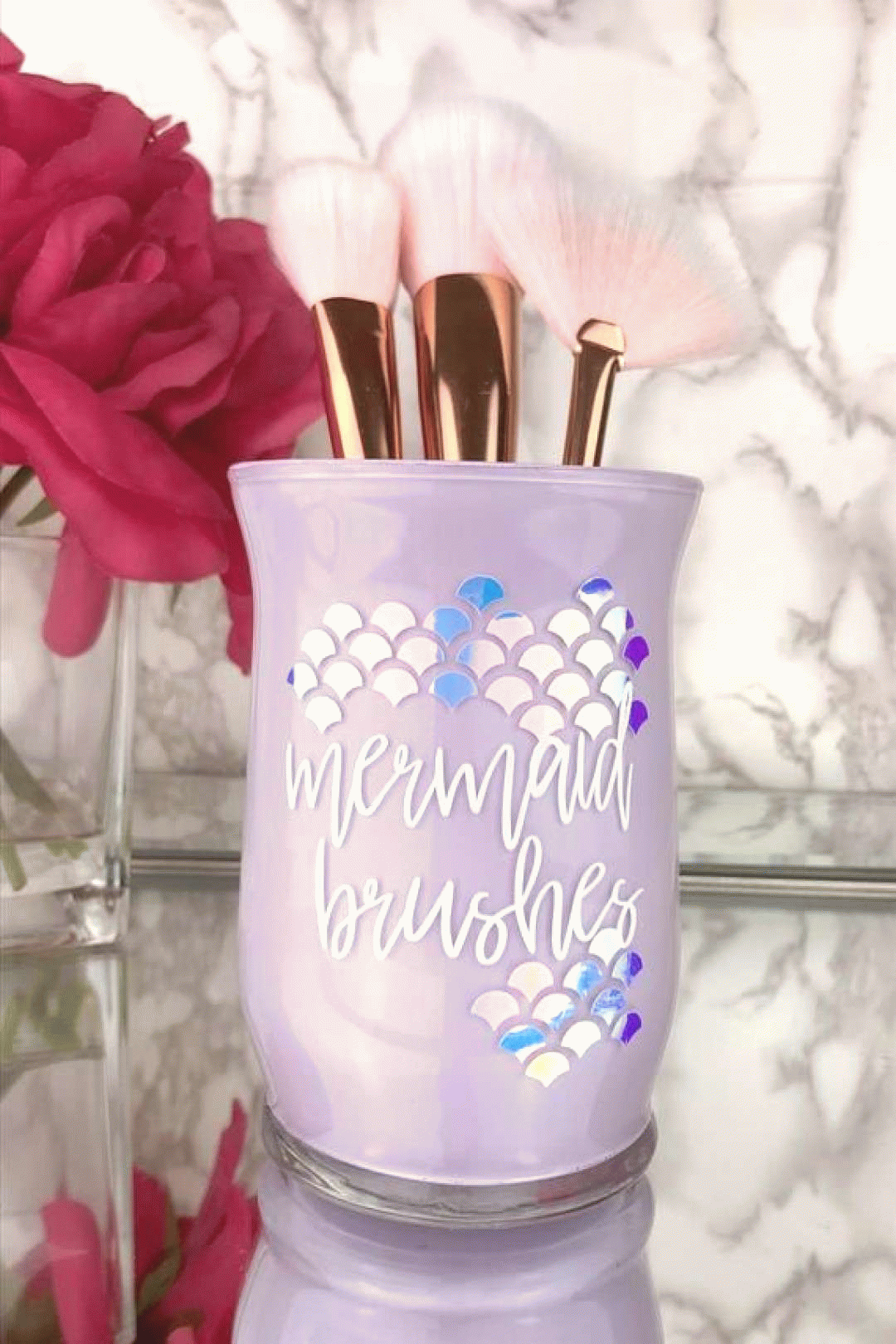 Makeup Brush Holder Makeup Artist Gift Makeup Vanity Mermaid Mermaid Cup Mermaid Gift Makeup