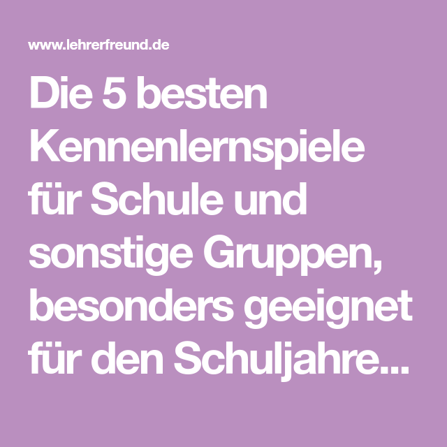 Themen zum besser kennenlernen