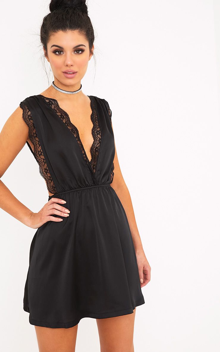 satin swing dress uk