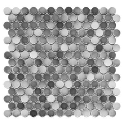 P This Gray Penny Porcelain Mosaic Is 12in X With A P This Gray Penny Porcelain Mosaic Is 12in X With A