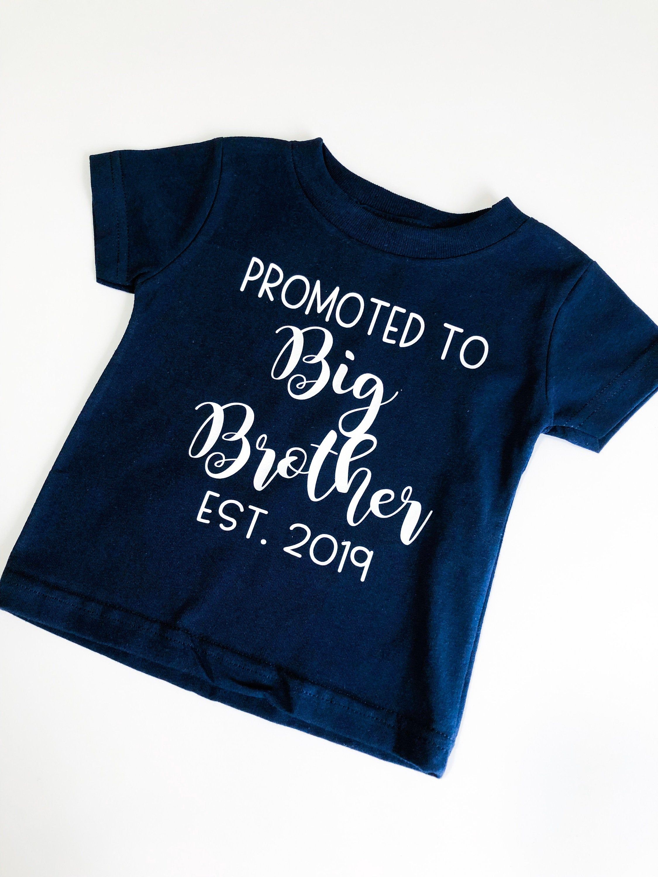 Promoted to Big Brother Announcement Shirt for Boys Big Brother Shirt for Toddler Boys