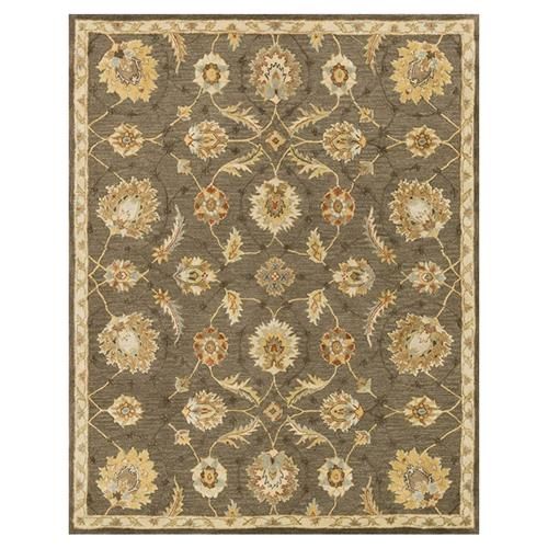 Robert French Country Coffee Brown Vine Wool Rug 7'9x9'9 Area rugs Robert French Country Coffee Brown Vine Wool Rug 7'9x9'9 Area rugs