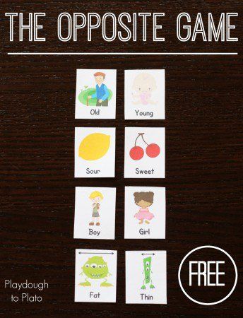 teaching kids opposite words the game playdough to plato opposites preschool decoration for classroom