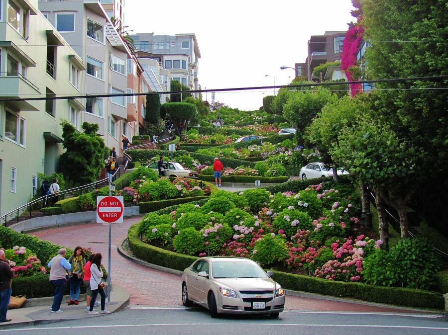 Las Famosas Cuestas De La Calle Lombard De San Francisco Calle Lombard Calle San Francisco