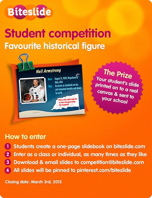 biteslide student competition create your favorite historical historical flyer
