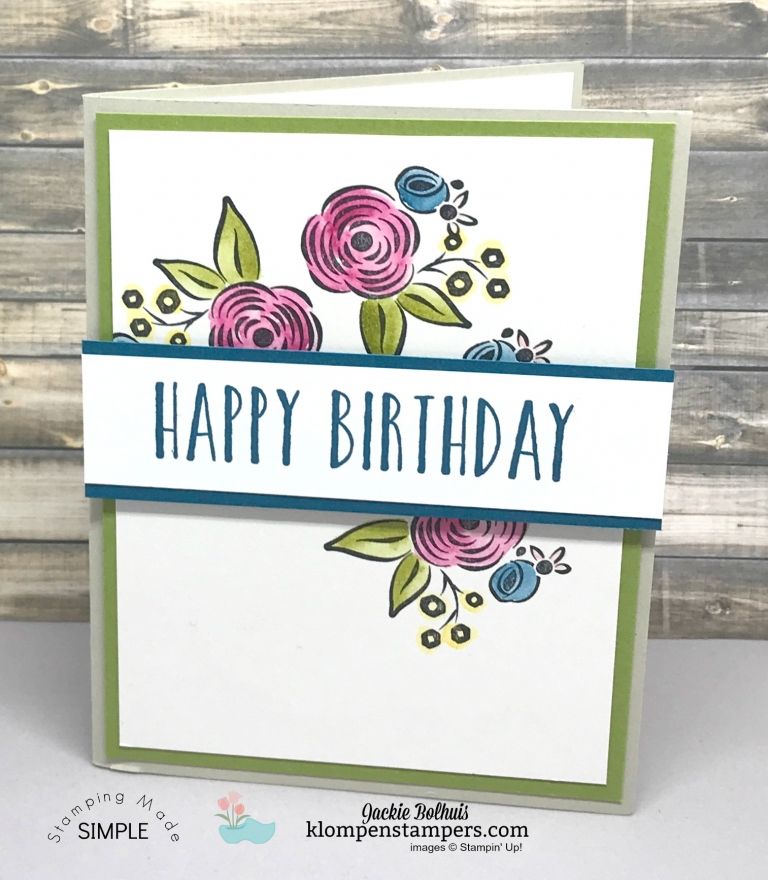 Perennial Birthday Quick & Easy Card | Klompen Sta Perennial Birthday Quick & Easy Card | Klompen Sta