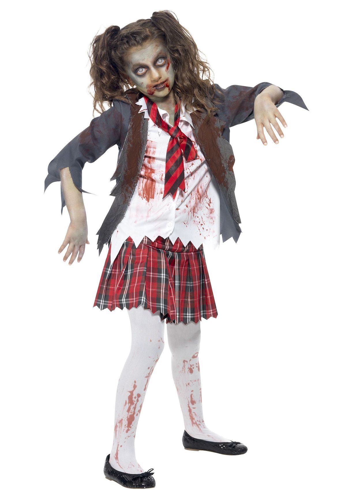 HALLOWEEN SPOOKY ZOMBIE MUMMY GIRLS TRICK OR TREAT CHILDRENS FANCY DRESS T-SHIRT