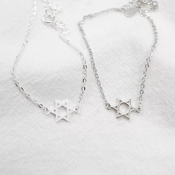 Women/'s 925 sterling silver small crystal star Pendant Necklace jewelry Charms!