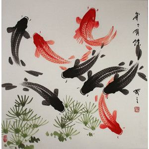 Large Koi Fish Painting Large Koi Fish Painting