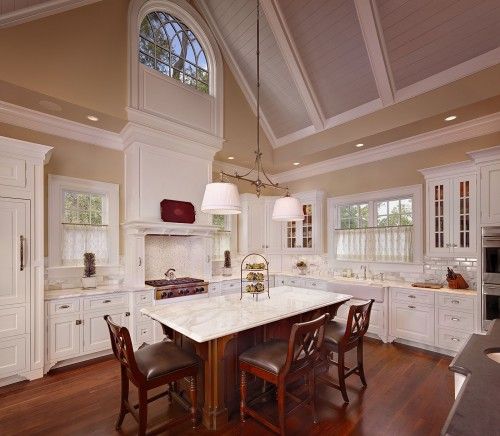 Awesome High Ceilings Vaulted Ceiling Kitchen White Kitchen Furniture Interior Design Kitchen