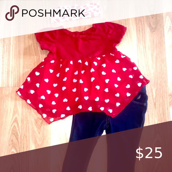 3piece little girls heart print outfit 3piece little girls heart print outfit