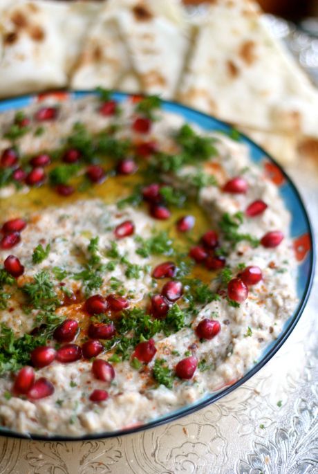 Mutabbal Middle Eastern Eggplant And Tahini Dip Middle East Food Tahini Dip Middle Eastern Recipes