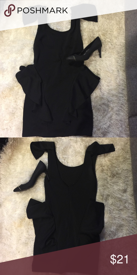 Little black dress with ruffle detail! Little black dress with ruffle detail!