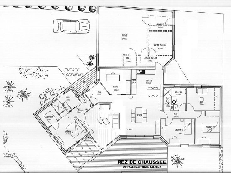 plan de maison 140m2