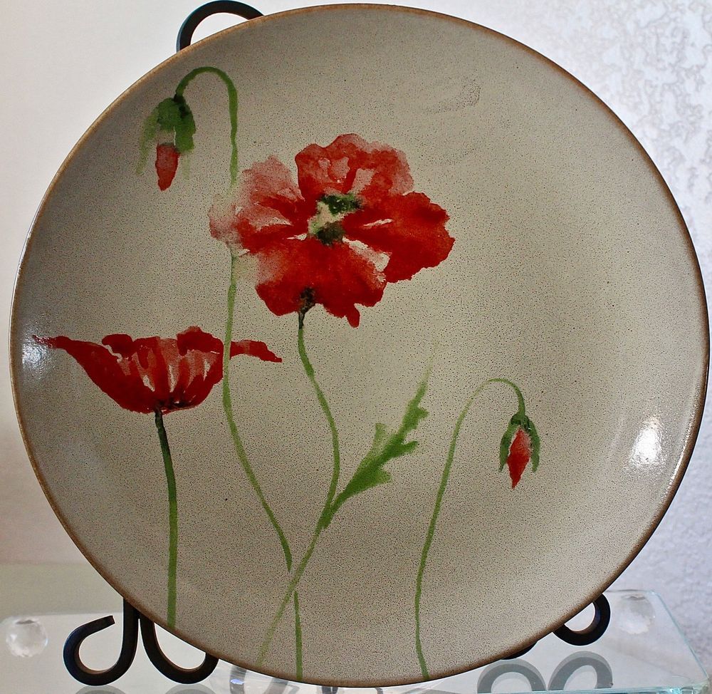 222 FIFTH AMAPOLA DINNER PLATE ROUND 10 3/4TH CREAM RED POPPIES ... 222 FIFTH AMAPOLA DINNER PLATE ROUND 10 3/4TH CREAM RED POPPIES ...
