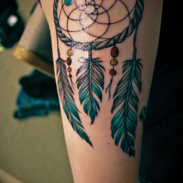 Dream Catcher Tattoo On Calf 46 awesome leg tattoos | Dream catcher