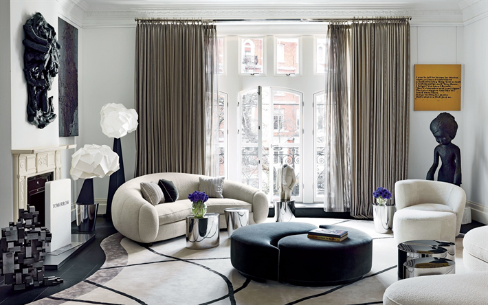 Scarica sfondi moderno ed elegante design degli interni, soggiorno ... Design degli interni