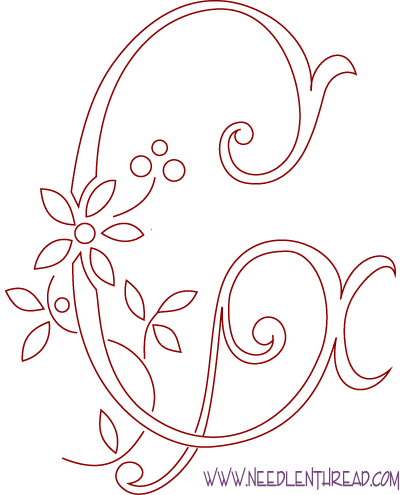 Monogram for Hand Embroidery - the letter G -- I would LOVE to get this as a tattoo for my baby girl Hand Embroidery Letters, Hand Embroidery Designs, Ribbon Embroidery, Embroidery Projects, Embroidery Art, Cross Stitch Embroidery, Embroidery Patterns, Machine Embroidery, Embroidery Gifts