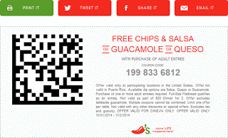 Chili's free chips and salsa coupon 2016