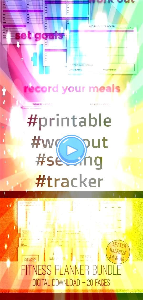 #printable #foodfitne #planner #setting #tracker #workout #fitness #bundle #weekly #health #trendy #...