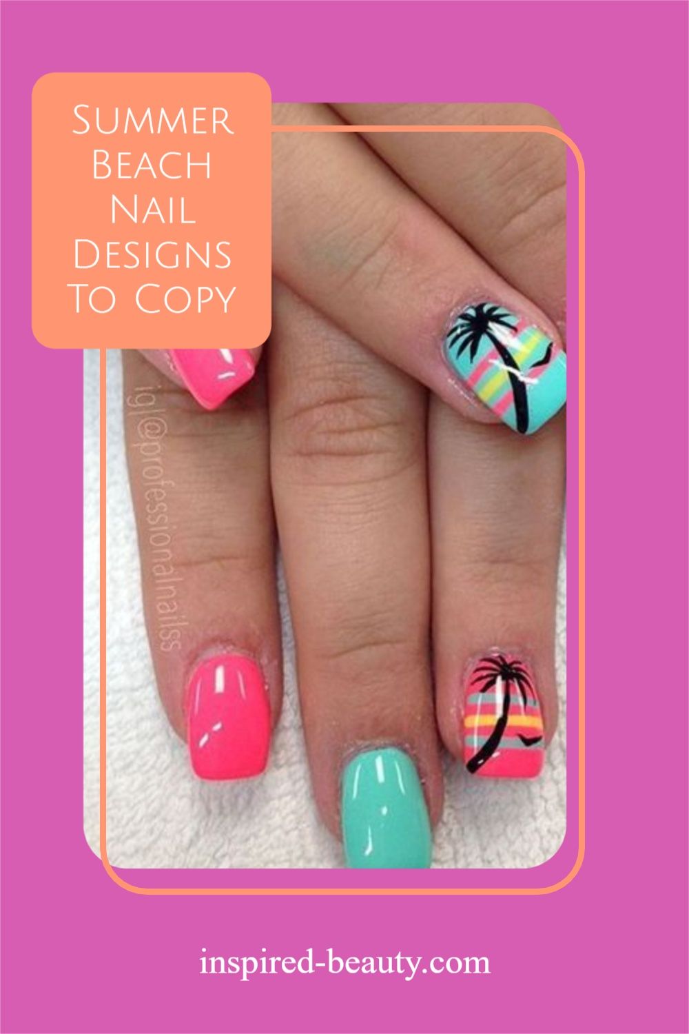 Summer Nails beach designs - Inspired Beauty in 2021 | Beach nails
