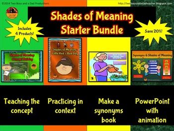 Shades Of Meaning Starter Bundle Vocabulary Lessons Shades Of Meaning Teaching Synonyms Shades Of Meaning Starter Bundle Vocabulary Lessons Shades Of Meaning Teaching Synonyms