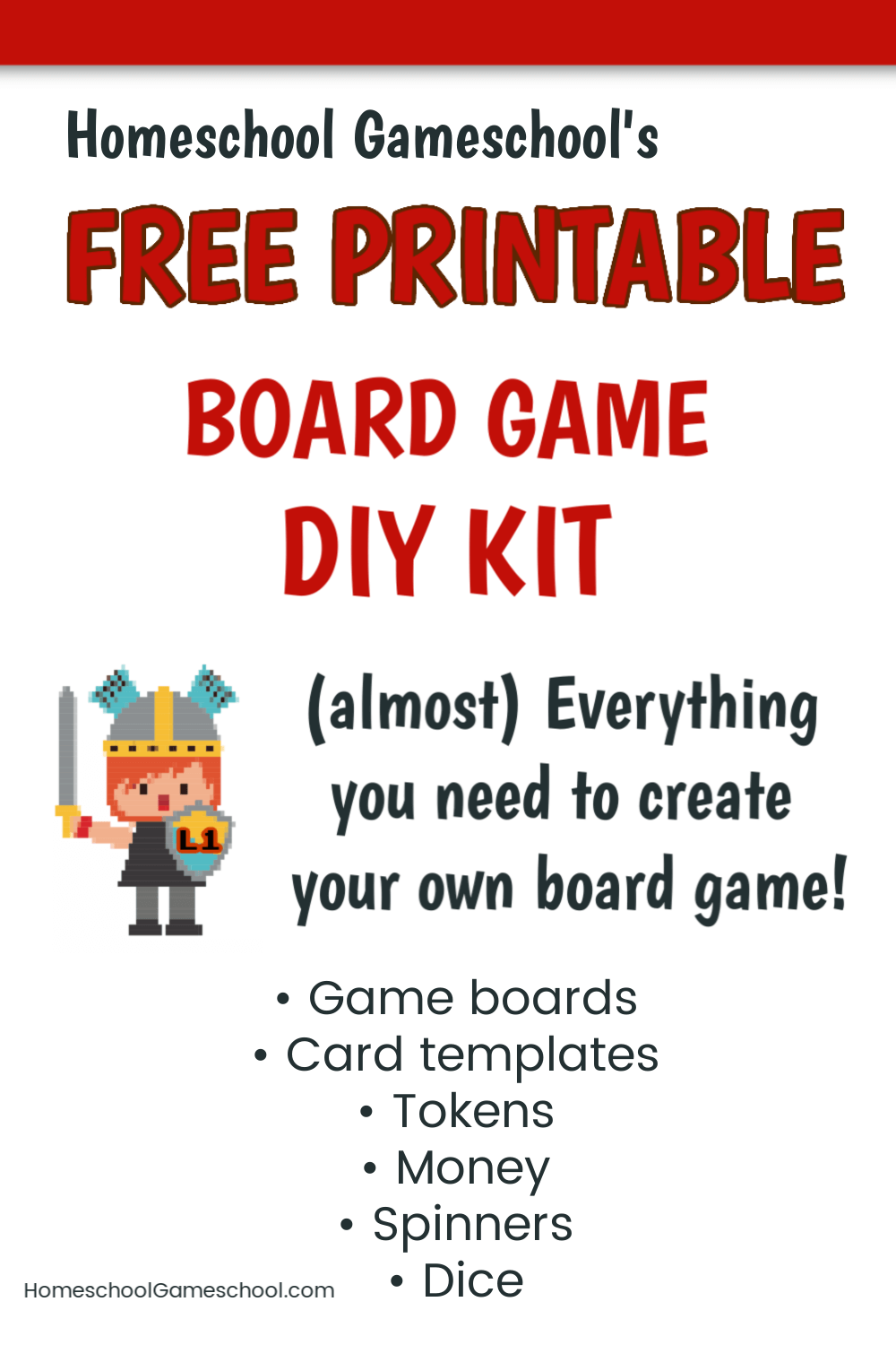 DIY Board Game Printable (FREE!) • Gameschool Academy Printable board
