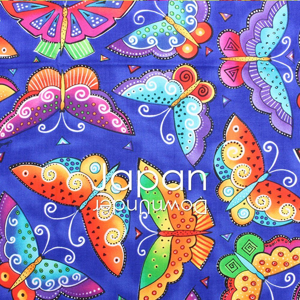 Anese Fabric 2m Cotton Traditional 100 Made In An Cotton Fabric Witha Bright Large Erfly Print