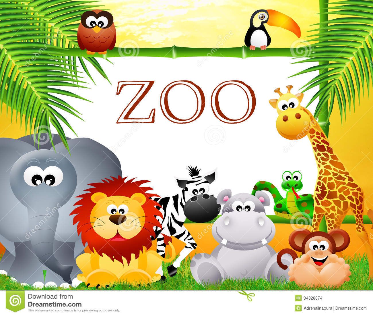 Funny Animals Stock Images Zoo Animals Cartoon Illustration Funny Image Funny Animals Stock Images Zoo Animals Cartoon Illustration Funny Image