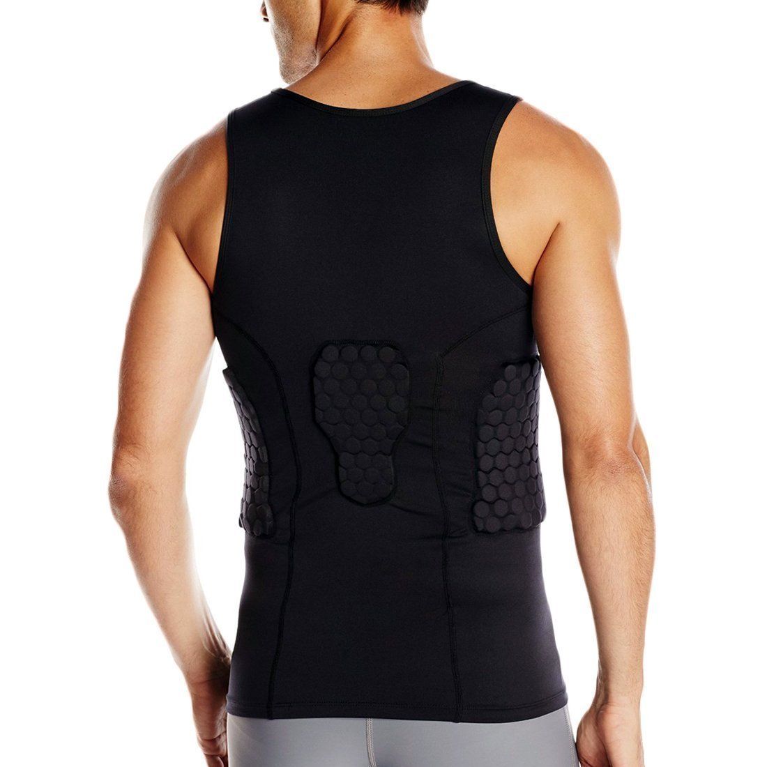 Men Football Compression Crash Proof Padded Sports Pants Shirt//Vest//Shorts Rib
