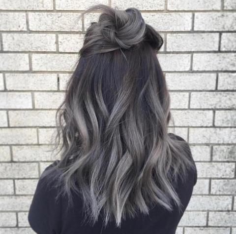April 20, 2016 Artist: Janet NguyenInstagram: @loveisinthehair_byjanetProducts Used: Fanola Fanola Color Formula(s) and Steps: Step 1:Client's hair was lifted to a level 9. Step 2:Hair was pre-toned with the Fanola No Yellow shampoo. Formula 1 (root stretched):Fanola Hair Coloring Cream 5.1 (30g) + Fanola 3.5-volume Hair Color 2017, Ombre Hair Color, Hair Color For Black Hair, Hair Color Trends, Brunette Hair Color, Dark Hair, Hair Trends, Brown Hair, Gray Ombre