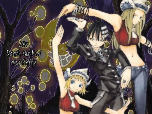 Soul Eater Death The Kid And Twins I love Kid and the awesome poses he and the twins coriograph XD | Soul
