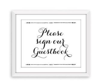 guest book sign template